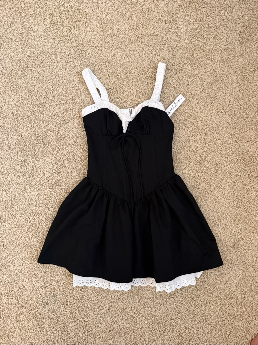 For Love & Lemons Black Minette Dress